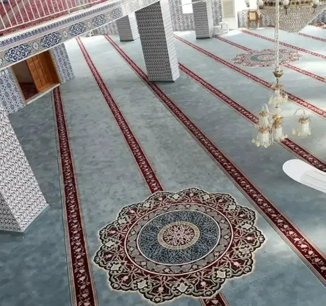 Elegant Medallion Grey Mosque Carpets