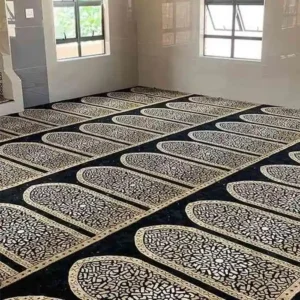 Luxury Black Gold Mihrab Carpets