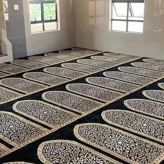 Luxury Black Gold Mihrab Carpets