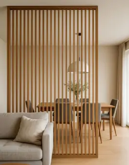 Wooden Louver Partition